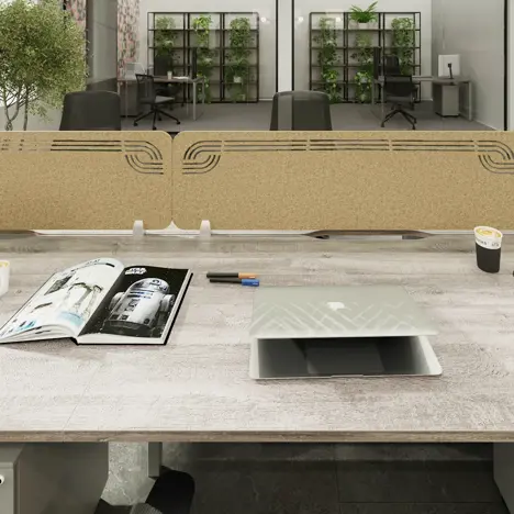 Offset Acoustic PET Desktop Screen